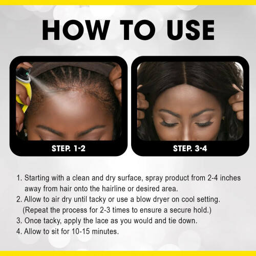 EBIN WONDER LACE BOND WIG ADHESIVE SPRAY - EXTRA MEGA HOLD (14.2OZ/ 400ML) 2