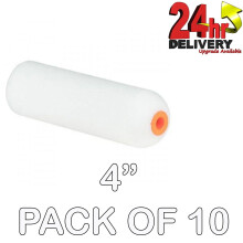 Superfine White High Quality 110mm Mini Foam Paint Rollers Refill x 10