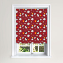 (180 cm Width x 140 cm Drop, Burgundy) Lister Cartwright Football Blackout Roller Blinds Windows Blinds Easy Fit Child Safety For Kids