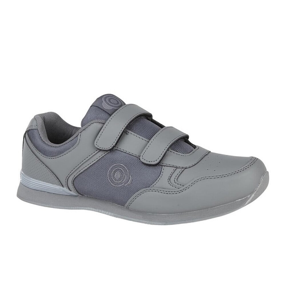 (8 UK, Grey) Dek Mens Drive Touch Fastening Trainer-Style Bowling Shoes