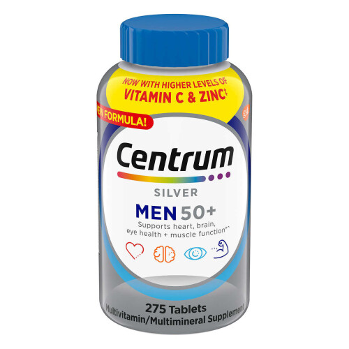 Centrum Centrum Silver Men 50+ multivitamines/multiminéraux, 275 comprimés