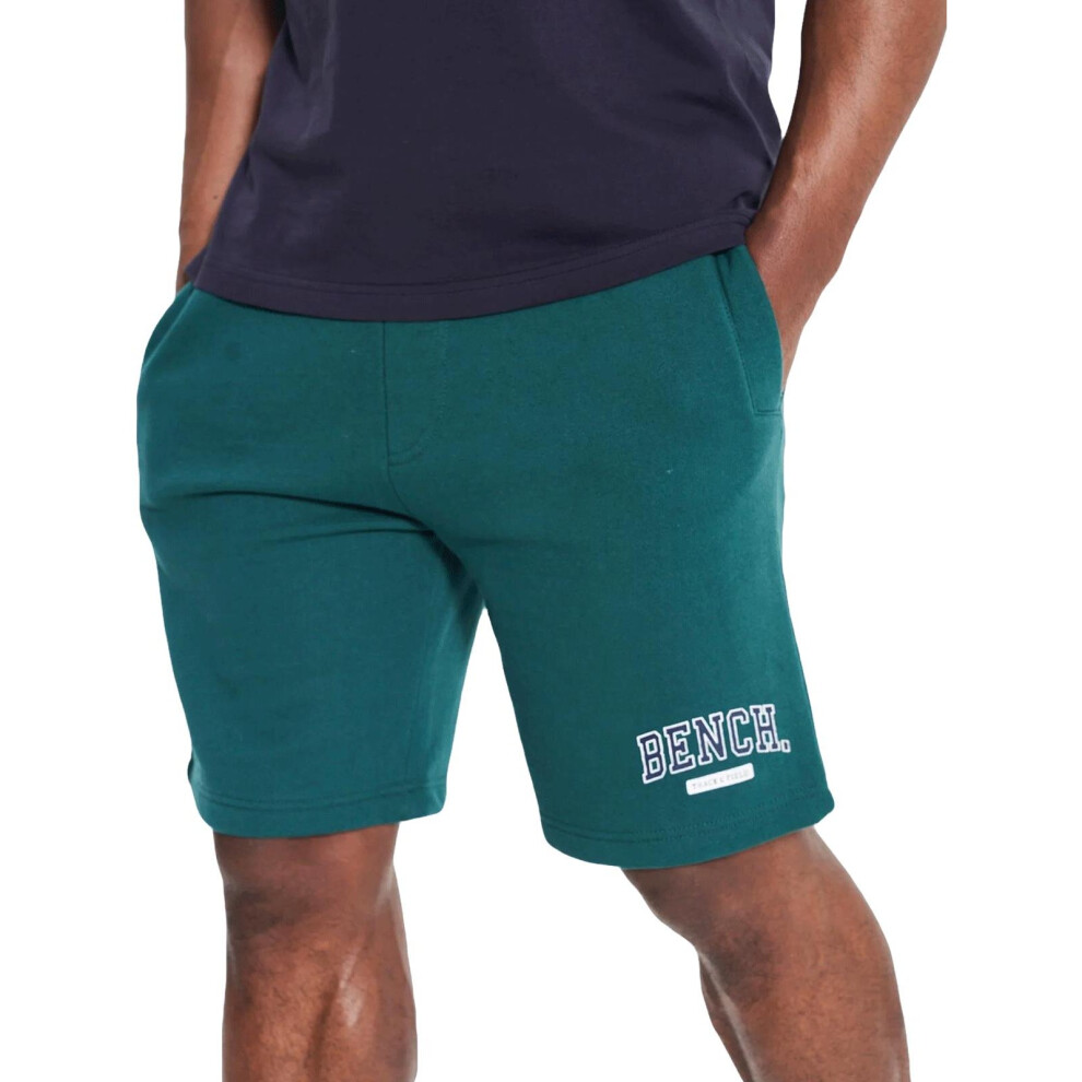 (Green - Raldo, M) Mens Short Fleece Drawstring Gym Jogging Half Pant