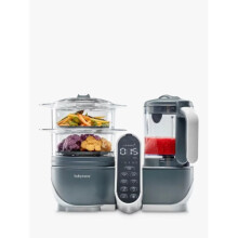 Babymoov Robot Kochgerät Baby Nutribaby(+) - 6 in 1 - Dampfkocher/Mixer - Große Kapazität 2,2L, Grau