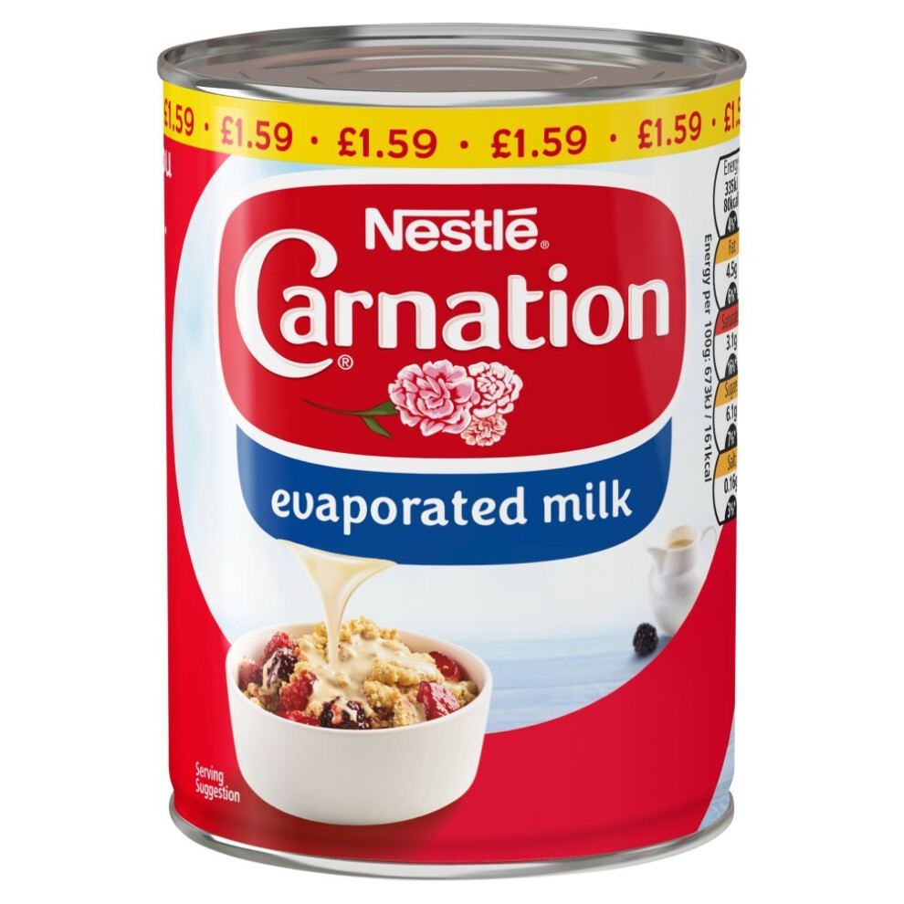 NestlÃ© Carnation Evaporated Milk 410g (Pack of 12)