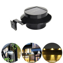 (Black, Warm white) Solar Light Outdoor Farm Waterproof Sink Wall Pathway Lamp for Driveways Garden Fence Lighting