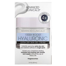 Advanced Clinicals, Wzmacnianie Mocy Włosów Hyaluronic, Gel Krem na Skórę Suchą, 2 fl. oz. (59 ml)