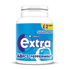 Extra White Chewing Gum, Sugar Free, 46 Pieces 69g (Pack of 6)