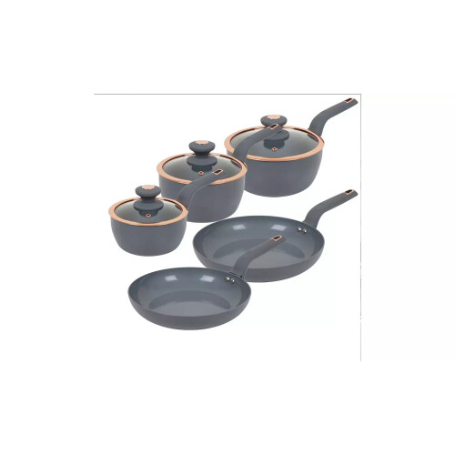 Tower Tower Cavaletto 5 Piece Aluminium Pan Set - Grey