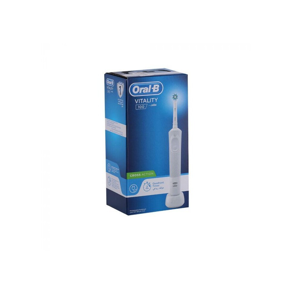White Braun Oral B Vitality100 Cross Action Toothbrush D100.413.1