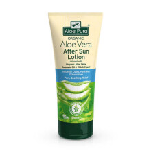 6 X Aloe Pura Organic Aloe Vera After Sun Lotion Instant Cooling - 200ml