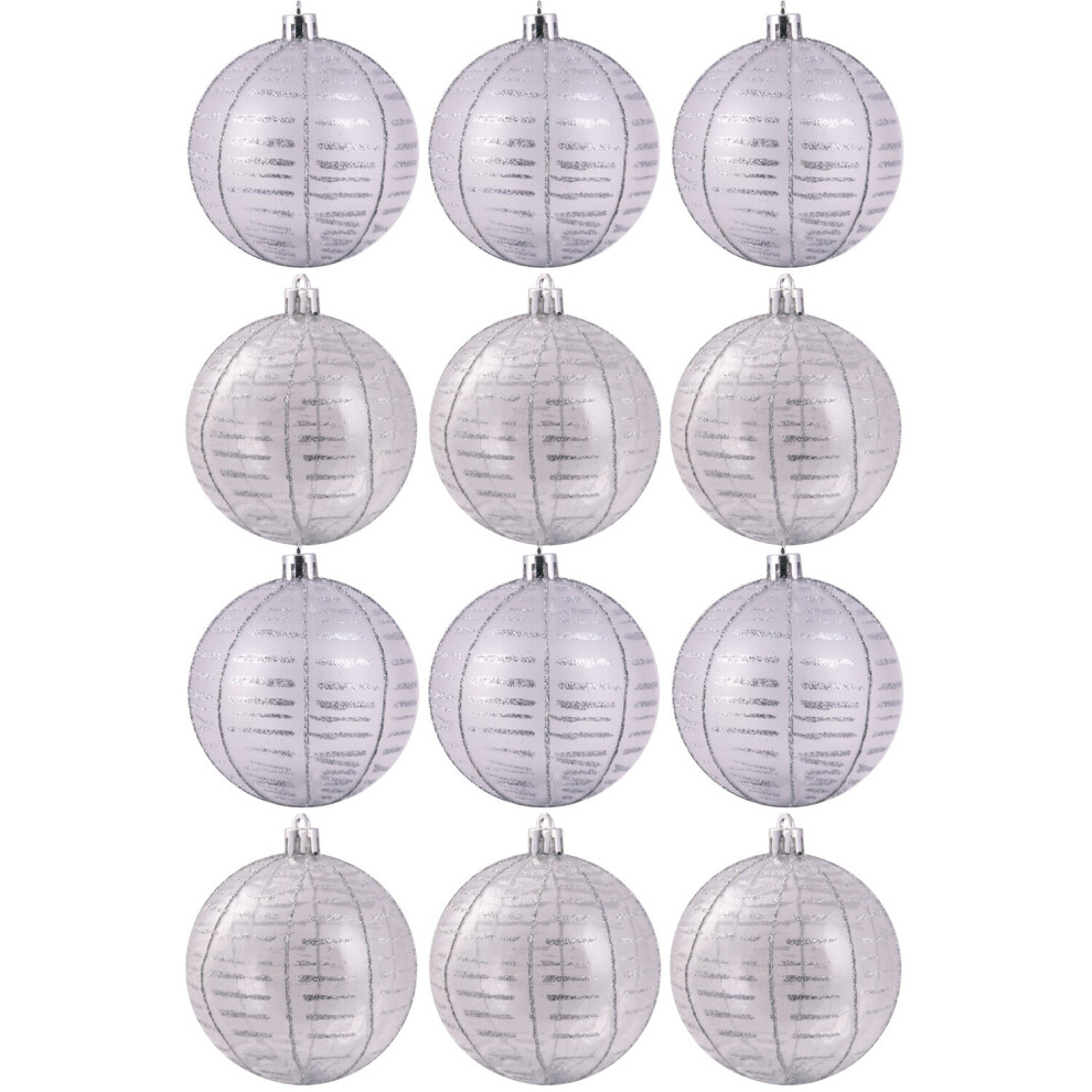 (10cm/9) Hand Painted Shatterproof Bauble Design 12 (9-12 Pack)-image-OPC-PBFNZ2G-NEW