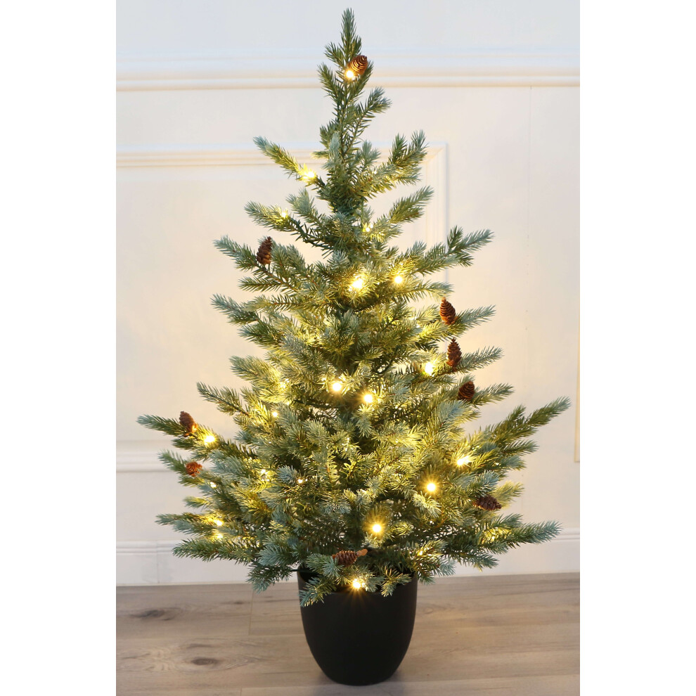 (Pre-lit 3ft - 94 branch tips, 50 LEDs) Christmas Tree World | Artificial Unlit/Pre-lit Cairngorm Pine (3-4ft)