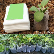 100XBiodegradable Bags for Nursery Plant Pots for Growing Vegetable