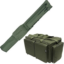 NGT Carp Fishing Rod Holdall 12.ft 3+3 with Large Carryall Tackle Session Bag