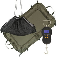 Coarse Carp Fishing Beanie Unhooking Mat + LCD Digital Weight Scale & Sling