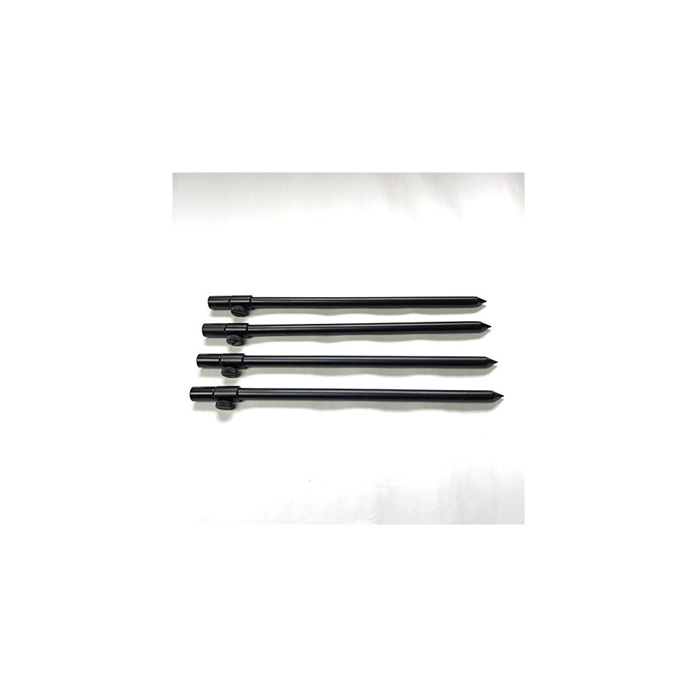 4 x 30-50cm Black Carp Coarse Aluminium BankSticks Bank Sticks Fishing Lidsters