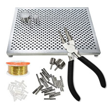 Kit de Enrolamento de Fios com Jig de Joalharia e Alicate de 6 em 1 para Fazer Joias