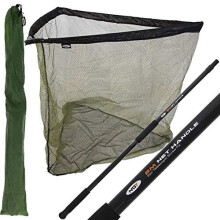 NGT 42" INCH CARP FISHING LANDING NET 2M HANDLE WITH STINK BAG - Black & Green With a Deluxe Feel and Finish