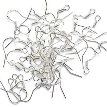 20 Pairs 925 Sterling Silver Earring Hooks, Wire 0.66 mm Hypoallergenic Earring Fish Hook Connector, Women Jewelry Findings Earring Parts DIY Making,
