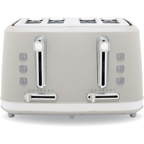 Black + Decker BLACK+DECKER BXTO20080GB 4 Slice Plastic Toaster, Grey 1