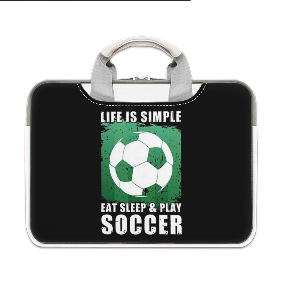 (15-15.6? Inch) Laptop Sleeve Soccer Carrying Case Bag Compatible With Macbook Mac Pro Air Samsung Asus Dell Acer Hp 4961739586035