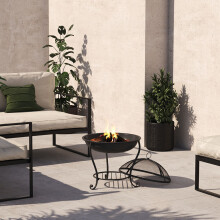 Garden Patio Outdoor Steel BBQ Poker Round Metal Fire Pit