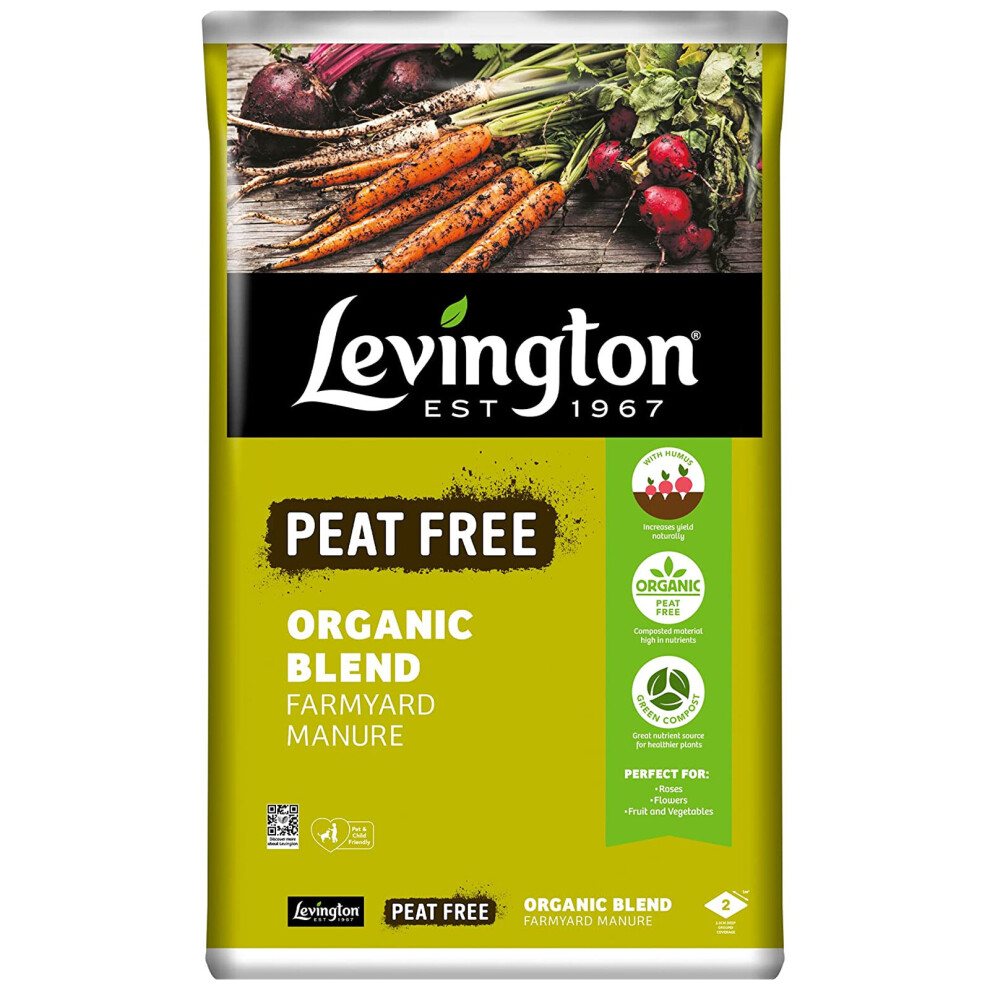 Levington Peat Free Organic Blend Farm Manure 50L [119810]