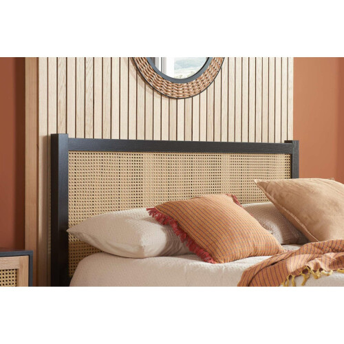 Birlea Double Rattan Bed Frame Black Birlea Croxley 4FT6 Double 135cm 2