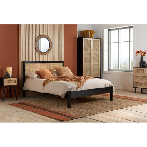 Birlea King Size Rattan Bed Frame Black Birlea Croxley 5FT King 150cm 1