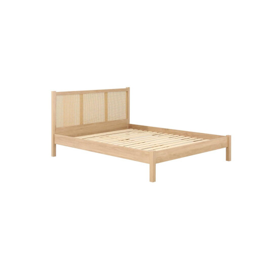 Birlea Double Rattan Bed Frame Brown Oak Birlea Croxley 4FT6 Double 135cm