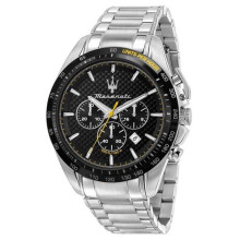 Maserati R8873612042- Traguardo Chronograph Black Dial Stainless Steel Quartz 100M Men Watch, White