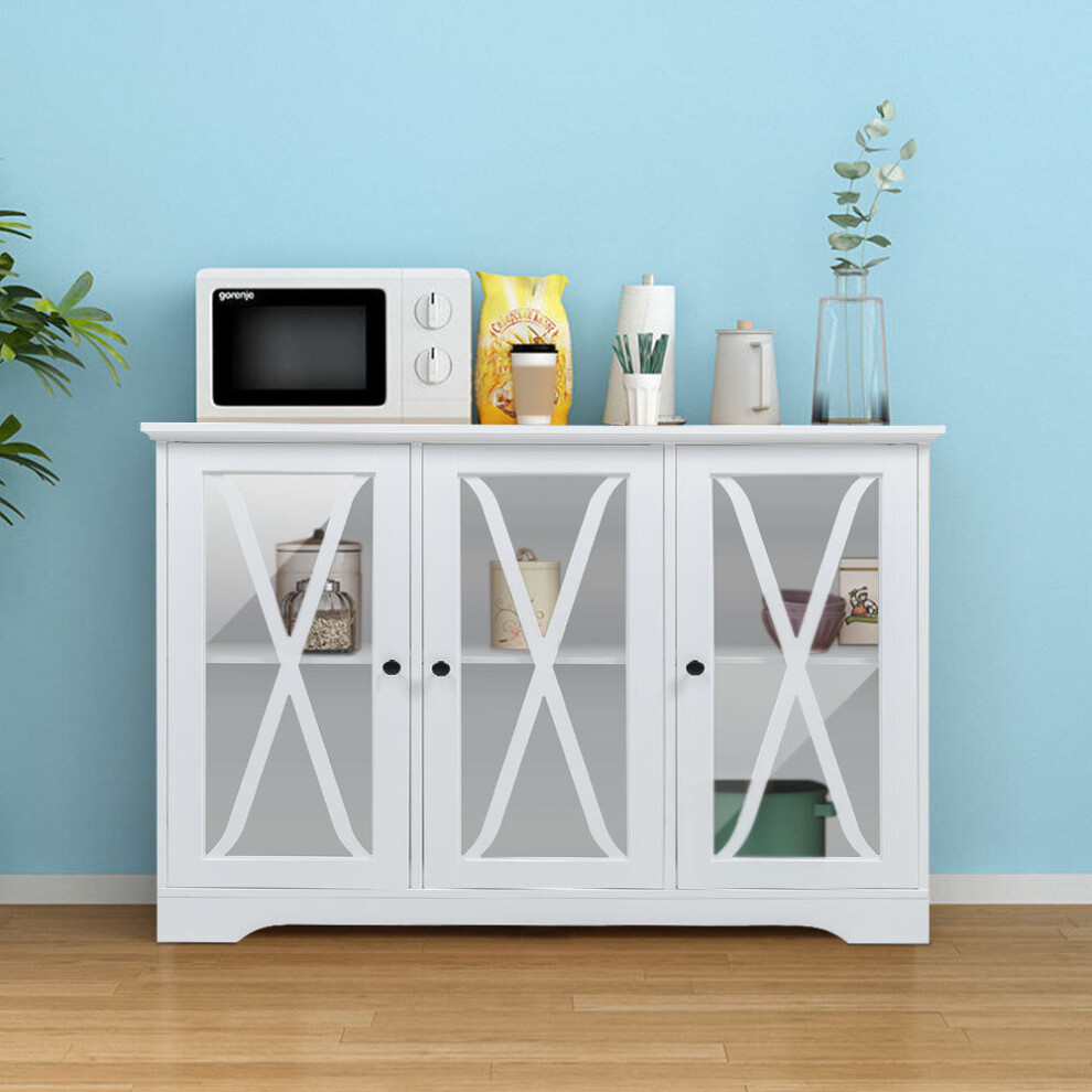 Glass console deals cabinet