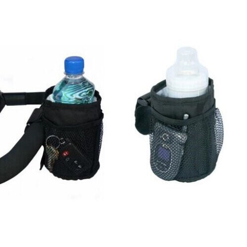 Universal Milk Bottle Cup Holder For Stroller Pram Pushchair Bicycle Buggy Black 1