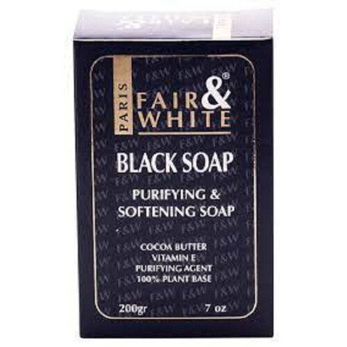 Fair & White Black Soap Purifying & Softening 200g