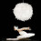 White Feather Shade Droplight Lamp Hanging Ball Bedroom LED Ceiling Light 30CM 2