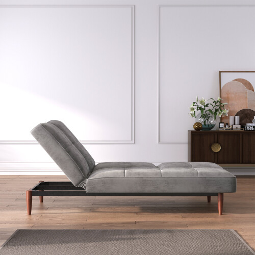 Living And Home (Grey) Faux Suede 3 Seater Upholstered Sofa Bed 2