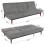 Living And Home (Grey) Faux Suede 3 Seater Upholstered Sofa Bed 9
