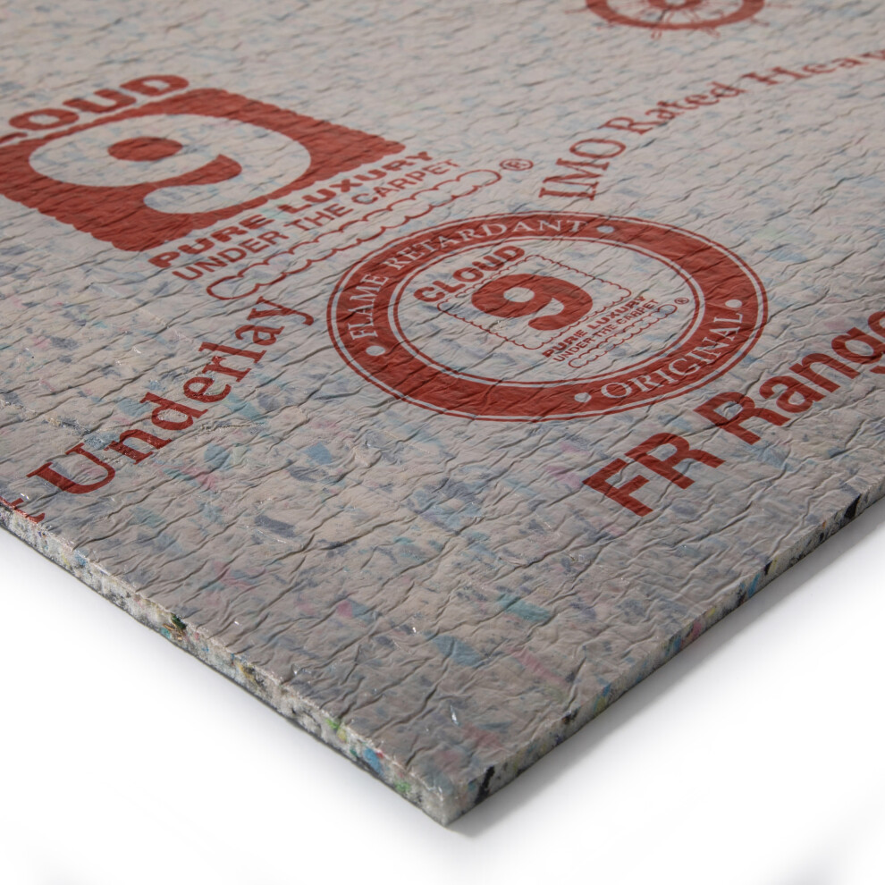 (Full Roll (15m2)) Cloud 9 Flame Retardant 8 PU Foam Carpet Underlay 8mm Thick 15m2 Roll