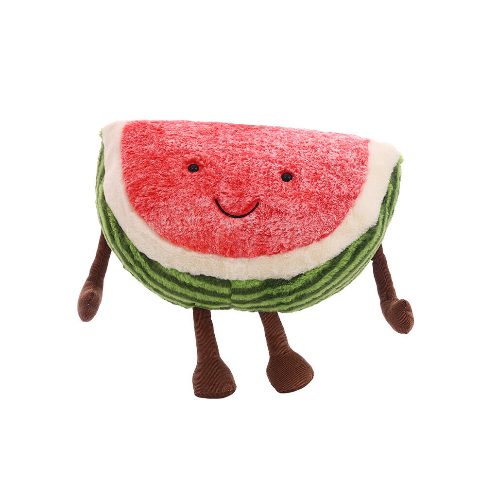 (Watermelon, 60cm/23.62in) Fruit Plush Toy Cherry Watermelon Cartoon Cushion Soft Pillow Gift