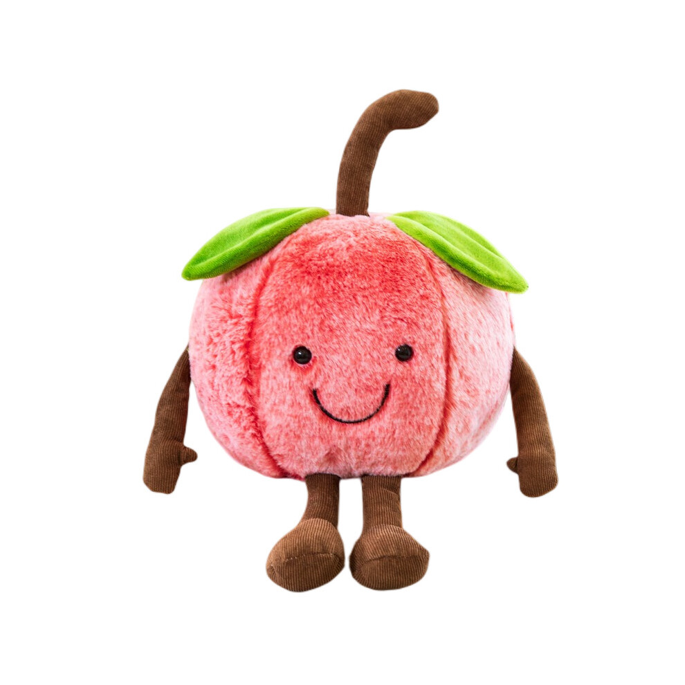(Cherry, 35cm/13.78in) Fruit Plush Toy Cherry Watermelon Cartoon Cushion Soft Pillow Gift
