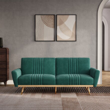 Modern Velvet 3 Seater Sofa Bed Recliner Couch