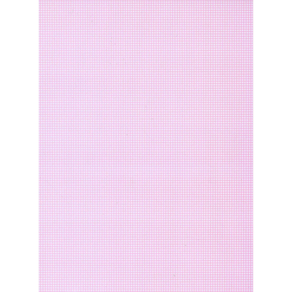 Stix2 10 Sheets Pastel Baby A4 Gingham Checked Thick Card 250Gsm Craft Cardmaking Pink