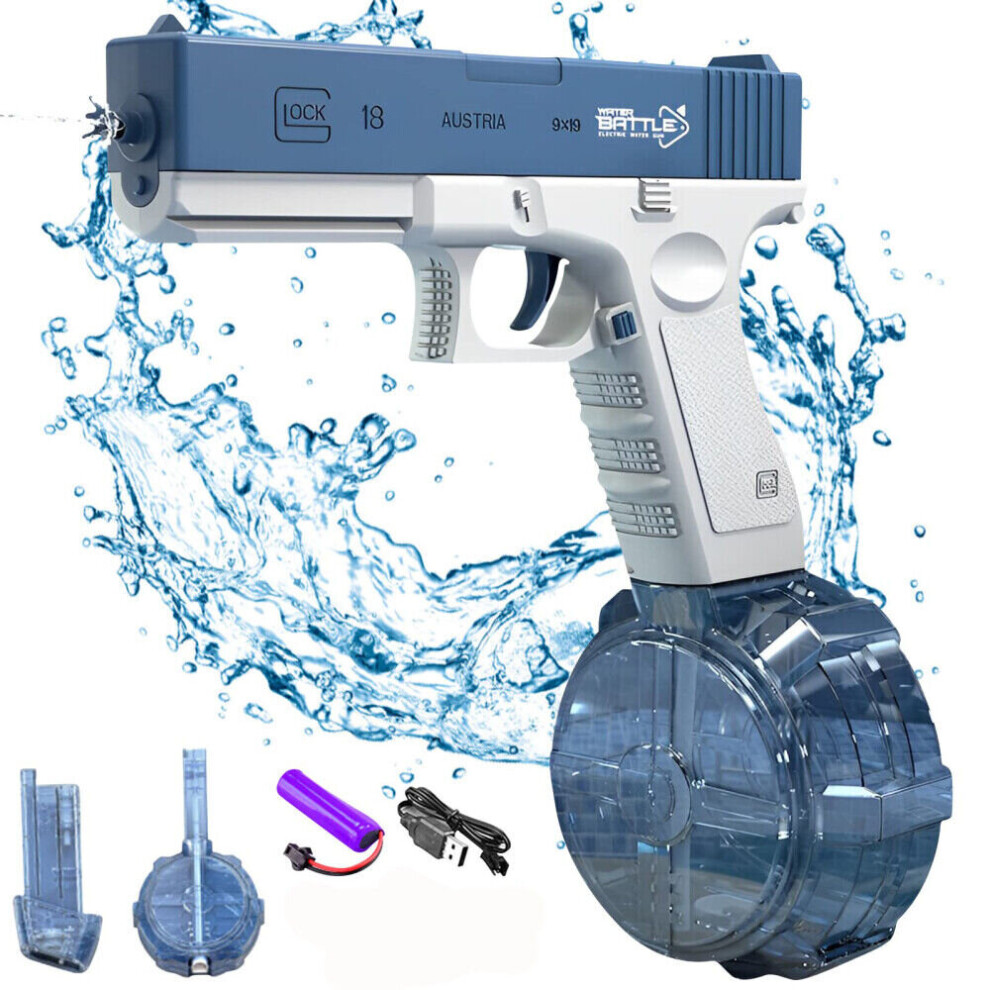 (bule-Upgraded version) Electric Water Guns Pistol for Adults & Children Summer Pool Beach Toy Outdoor