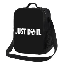 Lunch Bag SOCCER - JUST DO IT Tote Insulated Kids Cooler School Travel