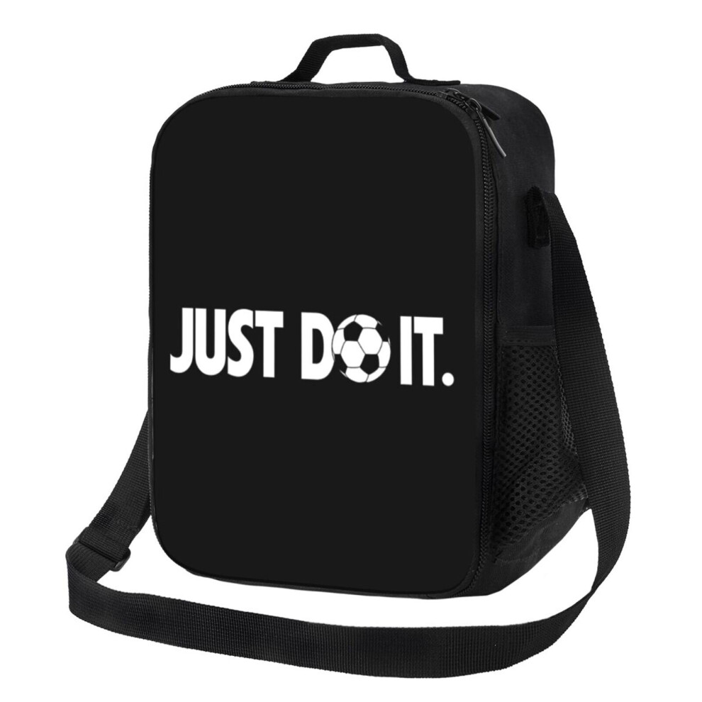 Lunch Bag SOCCER - JUST DO IT  Tote Insulated Kids Cooler School Travel