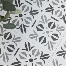 CUBIA PATTERN peel and stick vinyl floor tiles (30.48cm x 30.48cm) pack of 11 tiles (1sqm)