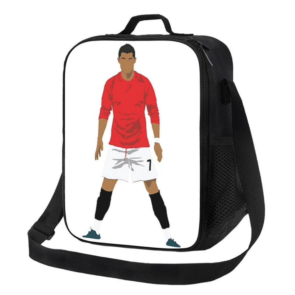 Lunch Bag Cristiano Ronaldo MUFC Tote Insulated Kids Cooler School Travel