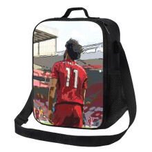 Lunch Bag Mohamed Salah -Back Turned Art Tote Insulated Kids Cooler School Travel
