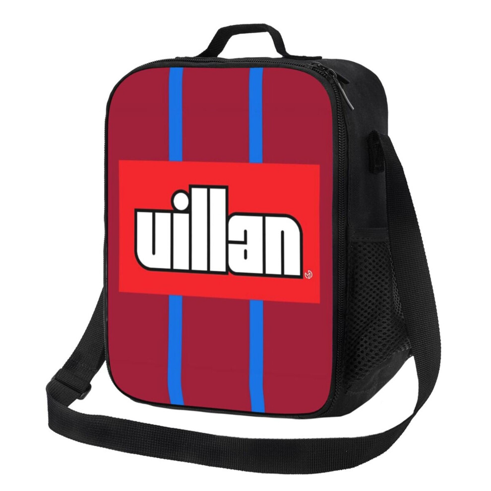 Lunch Bag Aston Villa, Villan Retro Classic Football Shirt Fan Rebrand, Aston Villa Fan, 90s Soccer Tote Insulated Kids Cooler School Travel