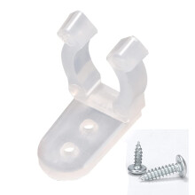 100pcs 1/2 Inch Clear LED Rope Light Clips Holder, Mounting Rope Light Mounting Clips Accessories with 200 PCS Screws